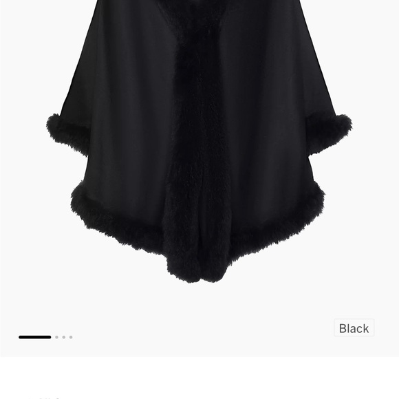 Gorski Montreal hooded black real fur cape/shawl - Picture 7 of 7